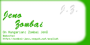 jeno zombai business card