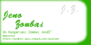 jeno zombai business card